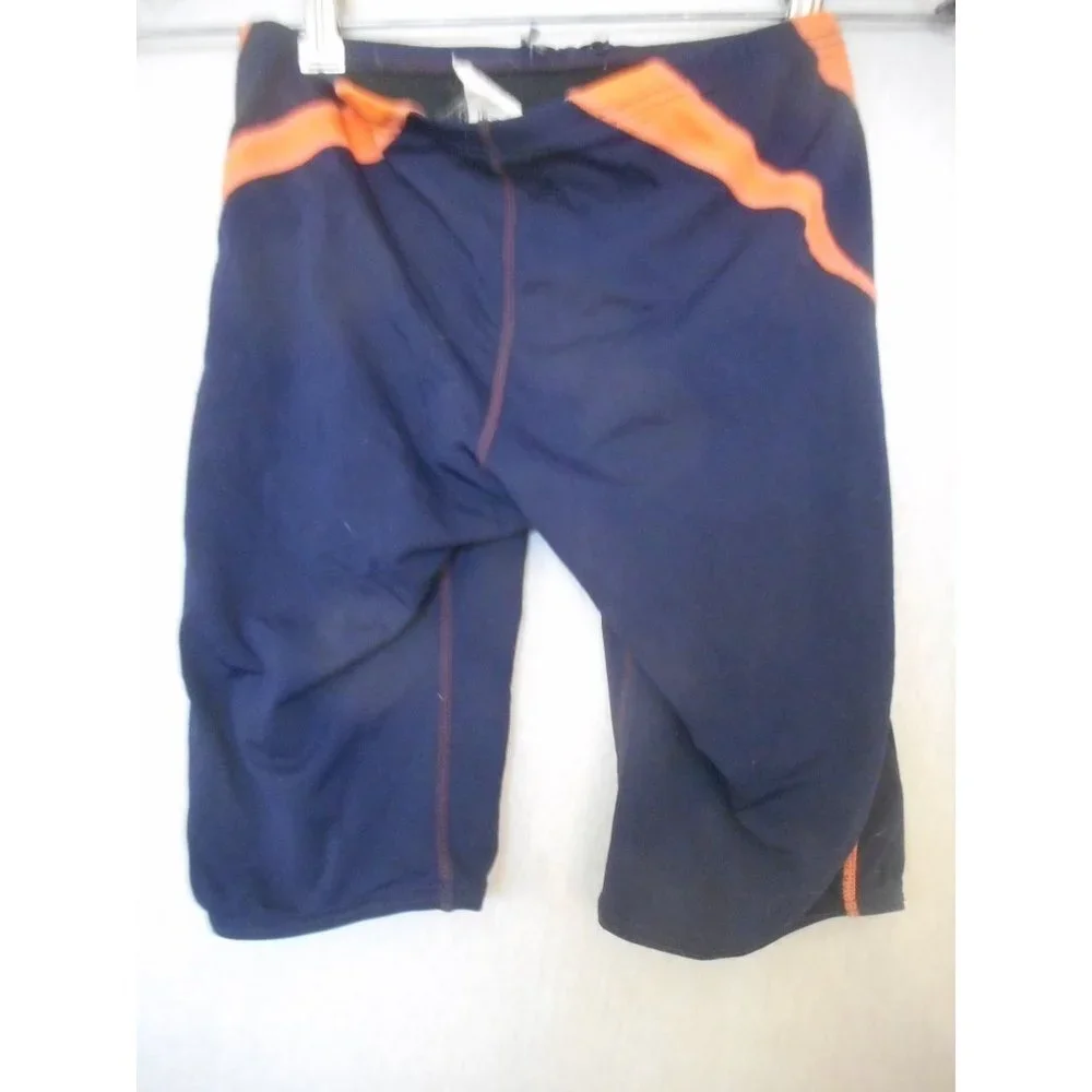 Tyr Durafast Men's Swimsuit Orange Blue Sz 28 - Picture 4 of 5